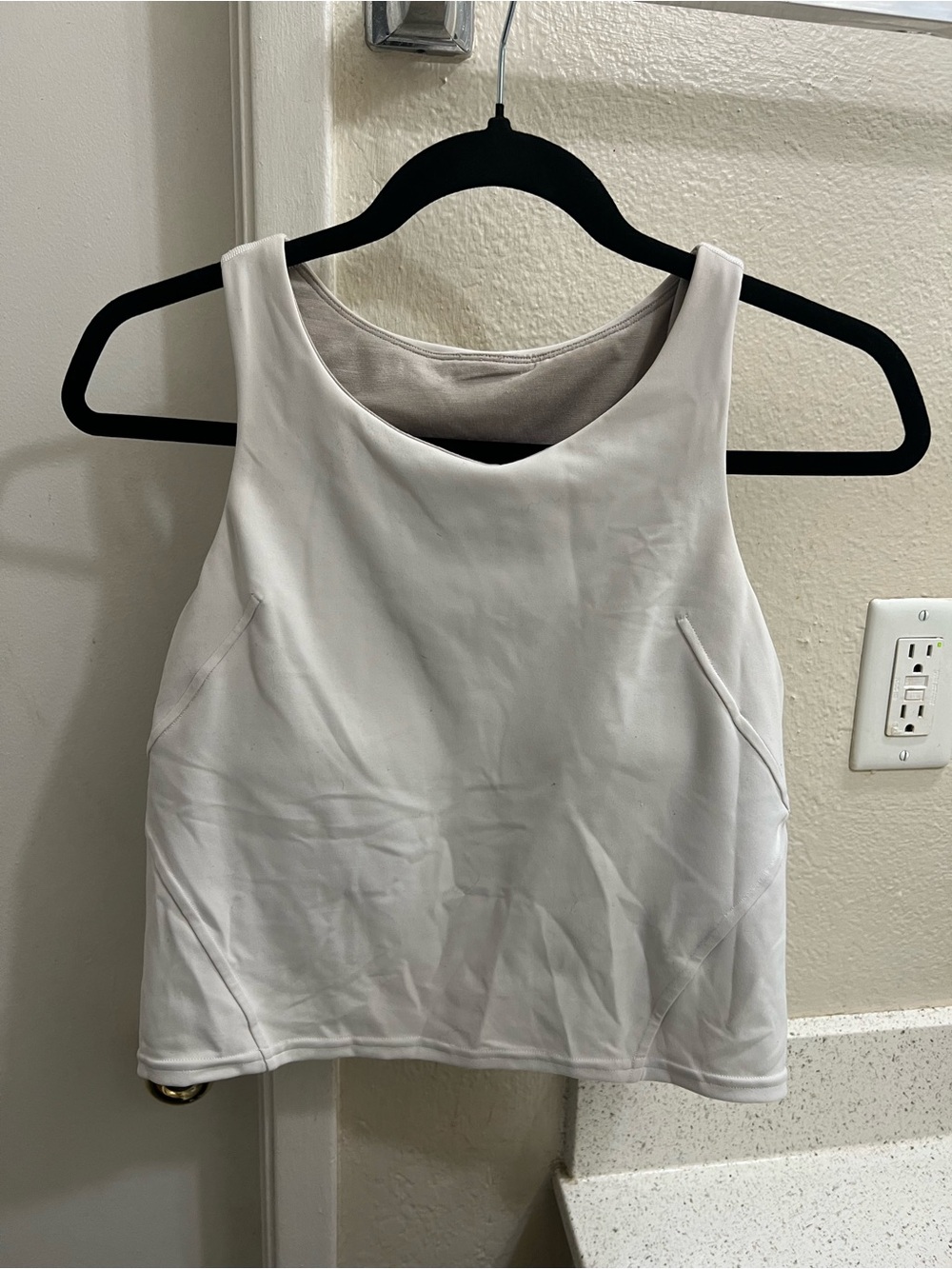 lululemon athletica White Scoop Neck Athletic Tank